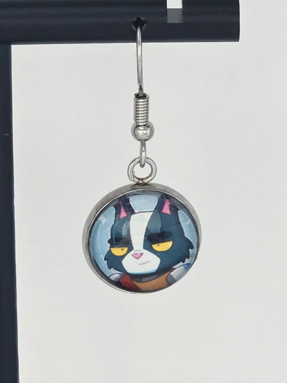Final Space Inspired Avocato & Little Cato 14 mm Earrings