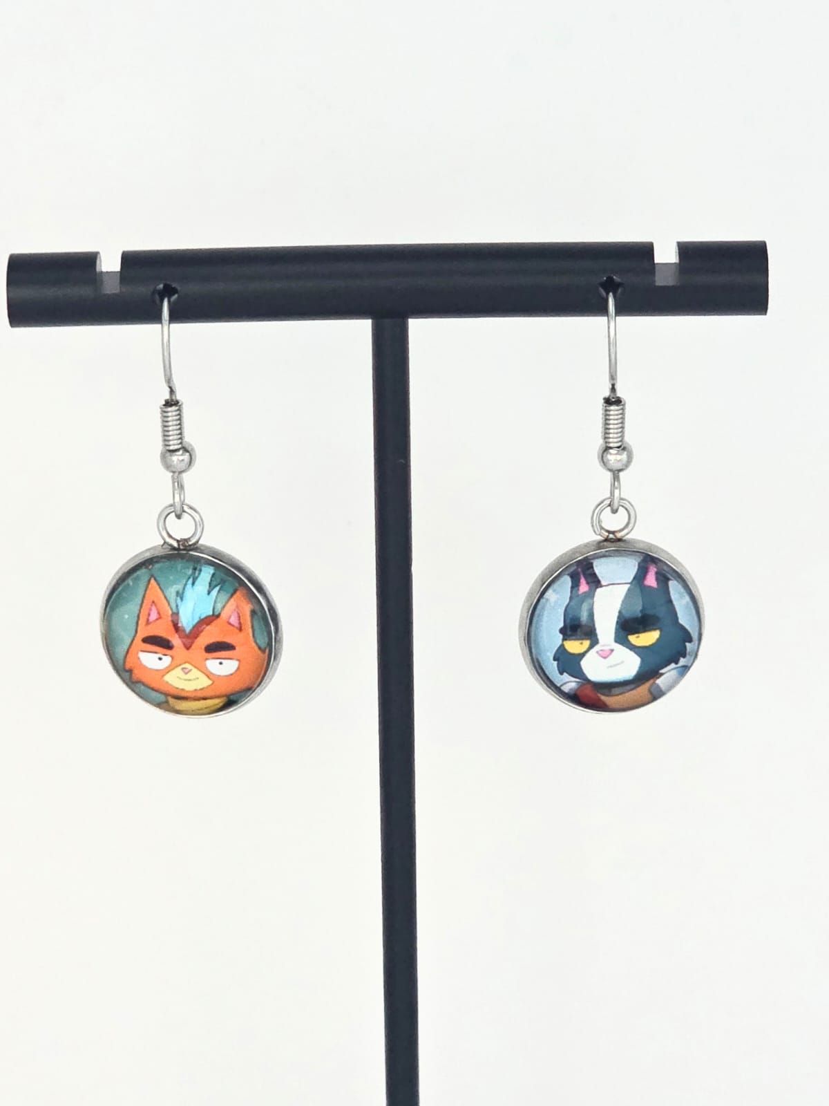 Final Space Inspired Avocato & Little Cato 14 mm Earrings