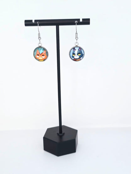 Final Space Inspired Avocato & Little Cato 14 mm Earrings