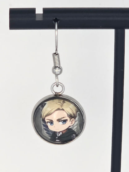 Attack on Titan Inspired Erwin & Armin 14 mm Earrings