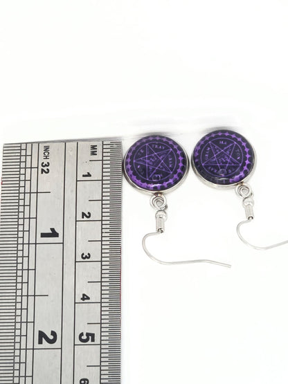 Black Butler (Kuroshitsuji) Inspired Contract Seal Symbol 14 mm Earrings
