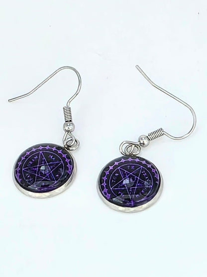 Black Butler (Kuroshitsuji) Inspired Contract Seal Symbol 14 mm Earrings
