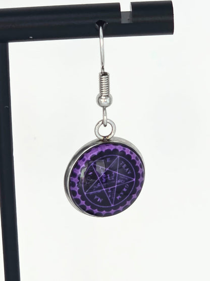 Black Butler (Kuroshitsuji) Inspired Contract Seal Symbol 14 mm Earrings