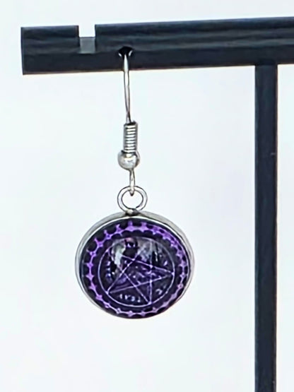 Black Butler (Kuroshitsuji) Inspired Contract Seal Symbol 14 mm Earrings