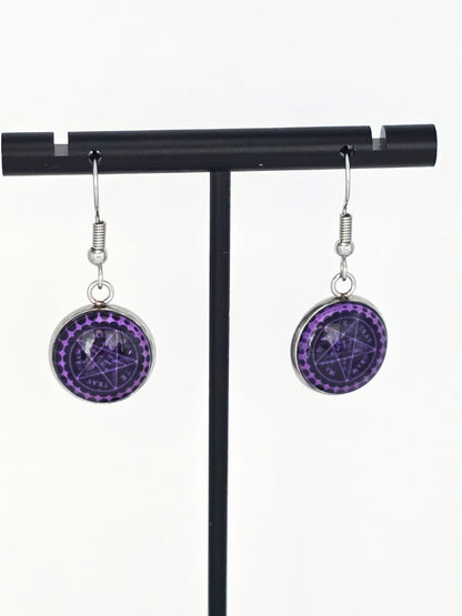 Black Butler (Kuroshitsuji) Inspired Contract Seal Symbol 14 mm Earrings