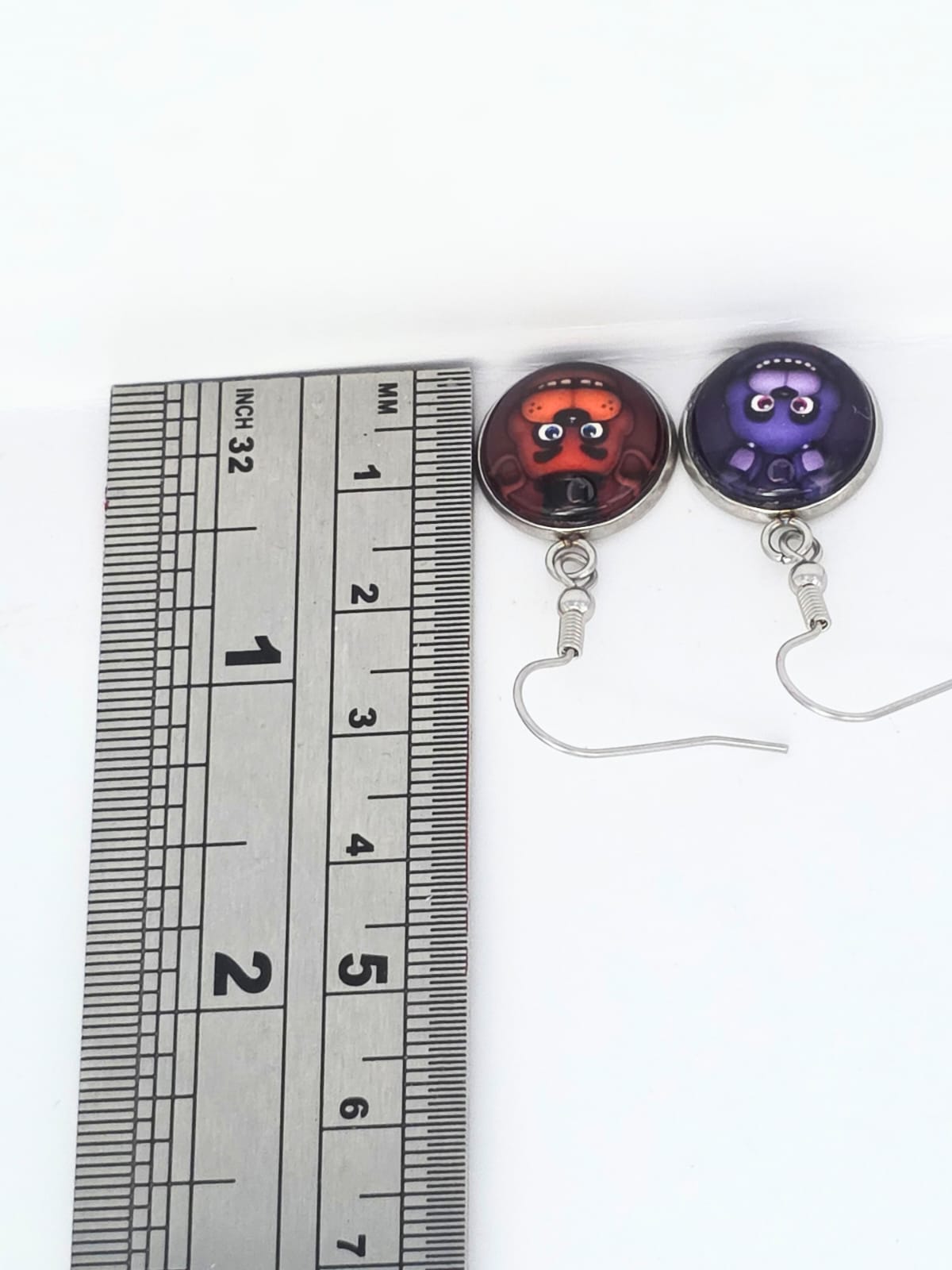 Five Nights at Freddy's (FNAF) Inspired Freddy & Bonnie 14 mm Earrings