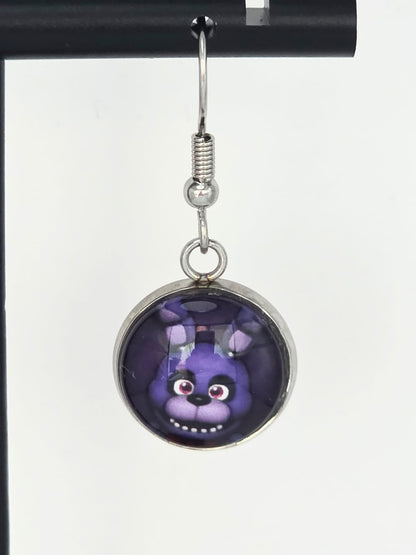Five Nights at Freddy's (FNAF) Inspired Freddy & Bonnie 14 mm Earrings
