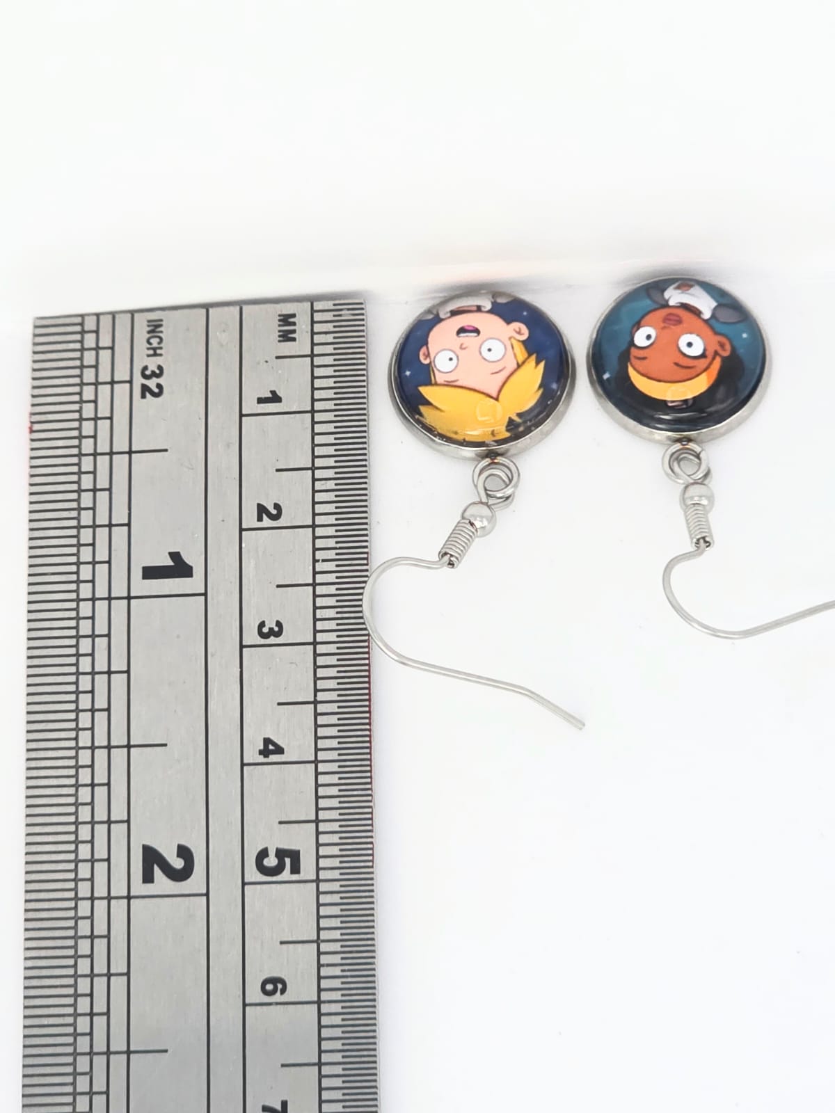 Final Space Inspired Gary & Quinn 14 mm Earrings
