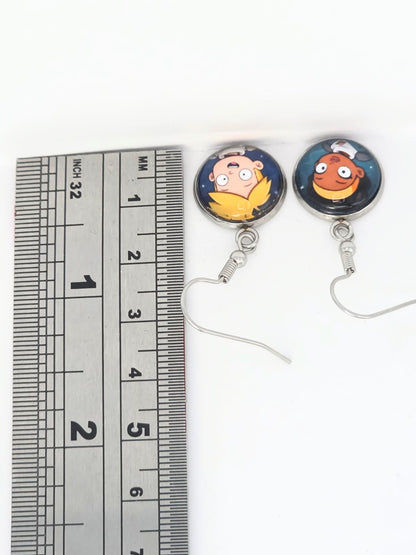 Final Space Inspired Gary & Quinn 14 mm Earrings