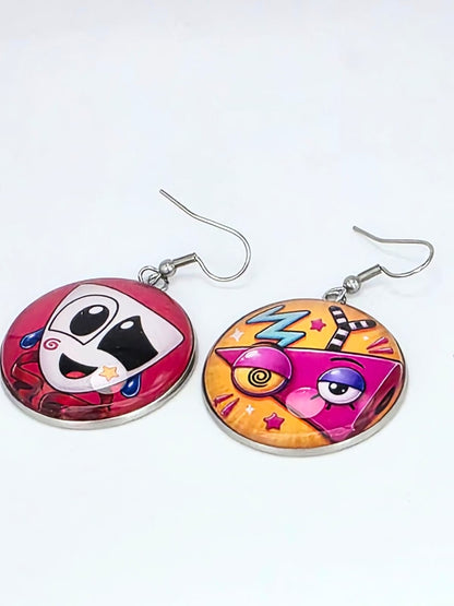 The Amazing Digital Circus Inspired Gangle & Zooble 30 mm Dangle Earrings