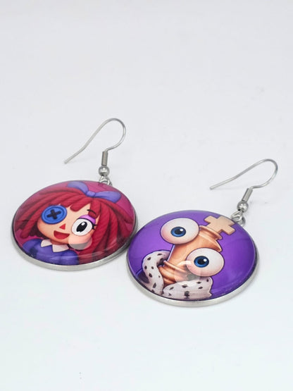 The Amazing Digital Circus Inspired Ragatha & Kinger 30 mm Dangle Earrings