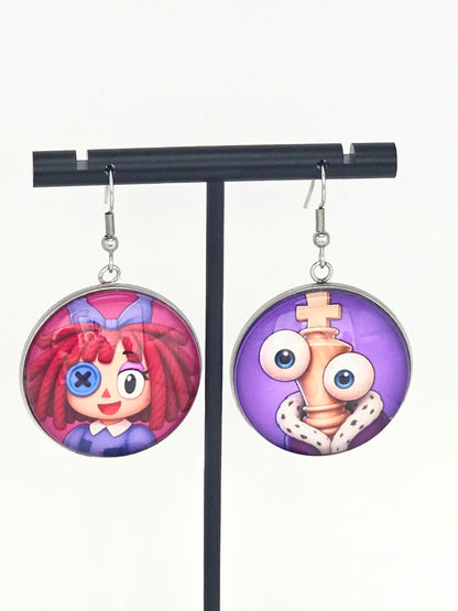 The Amazing Digital Circus Inspired Ragatha & Kinger 30 mm Dangle Earrings
