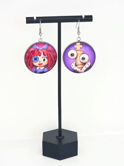 The Amazing Digital Circus Inspired Ragatha & Kinger 30 mm Dangle Earrings