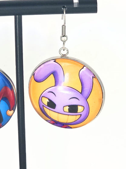 The Amazing Digital Circus Inspired Pomni & Jax Dangle Earrings