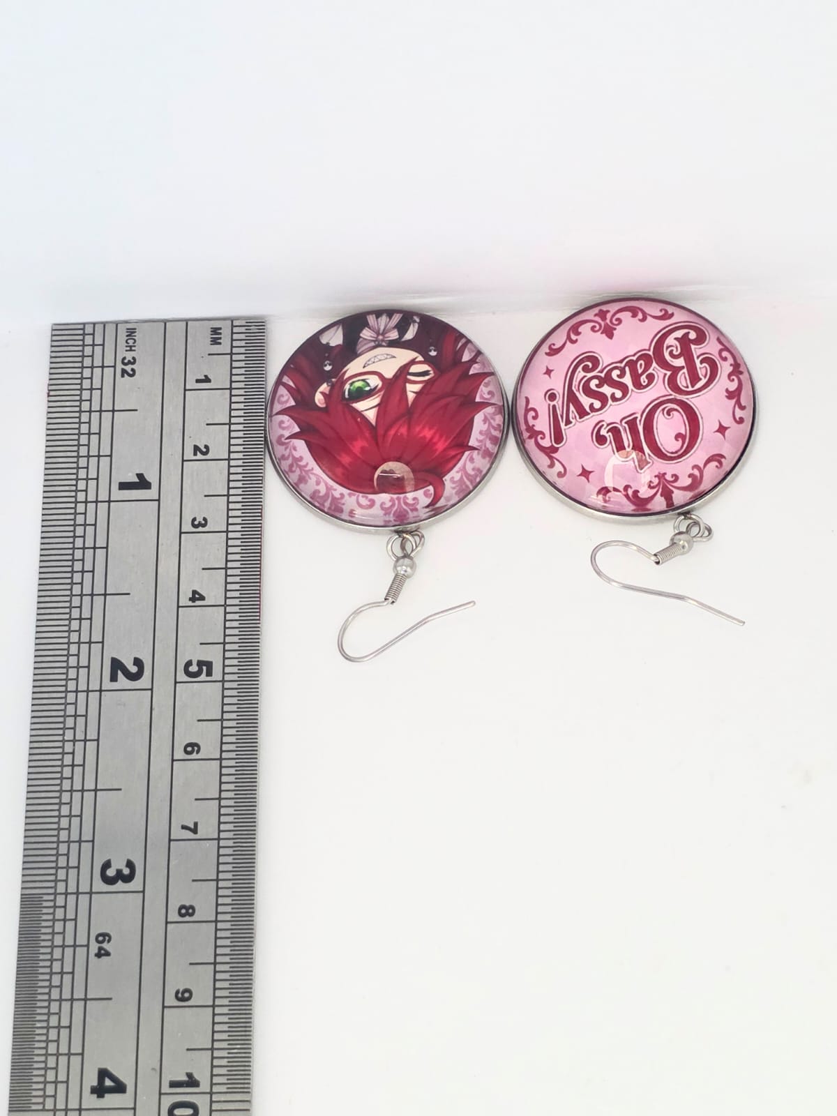 Black Butler (Kuroshitsuji) Black Butler Inspired Grell & Oh, Bassy! Dangle Earrings