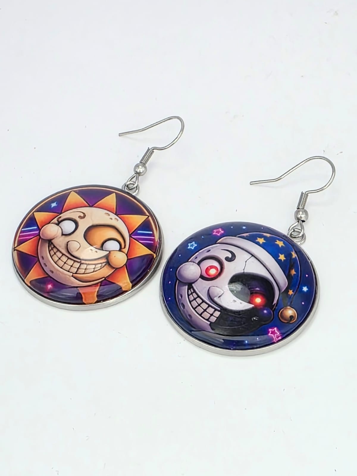 Five Nights at Freddy's: Security Breach Inspired Sun & Moon Dangle Earrings