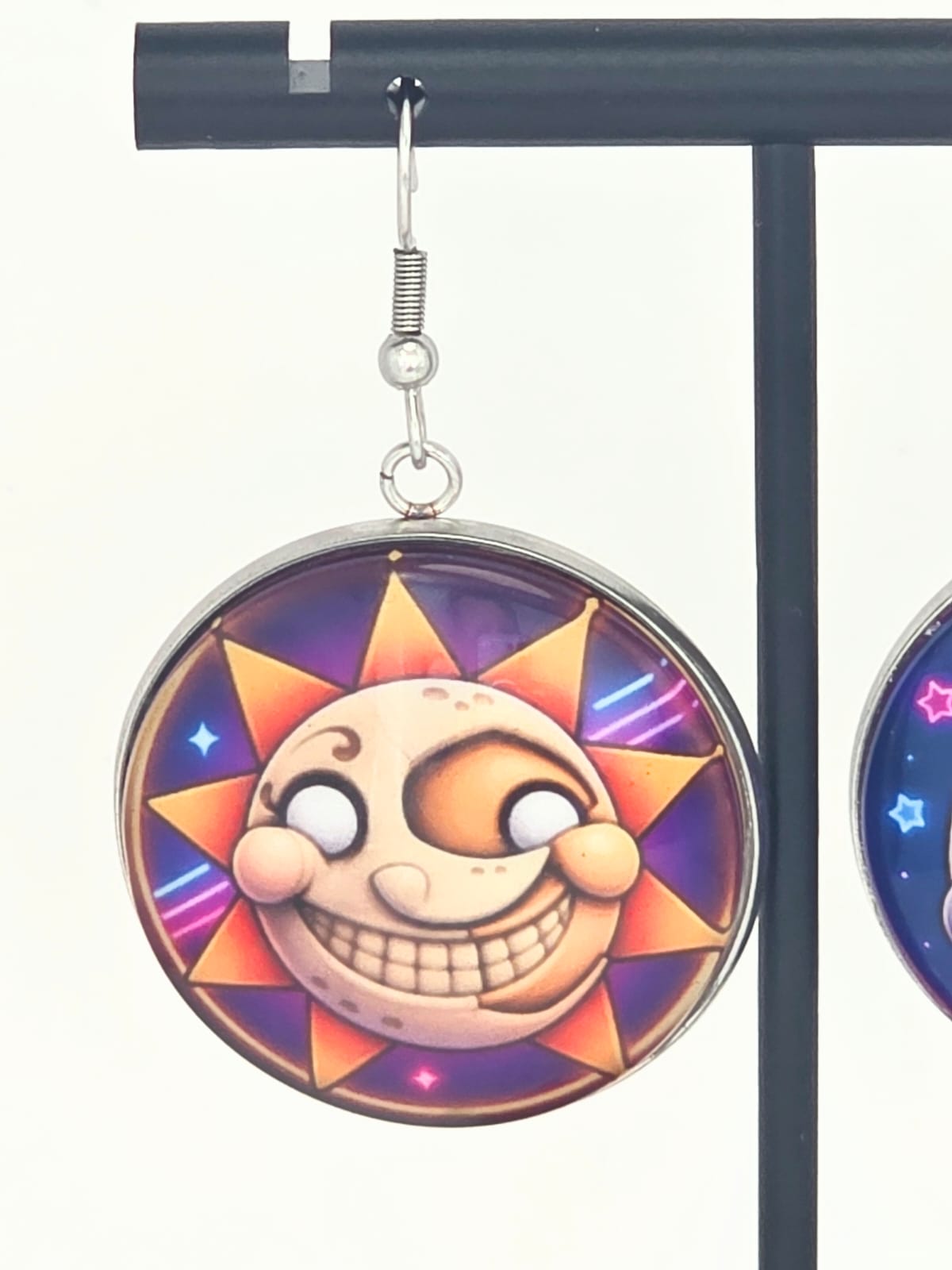 Five Nights at Freddy's: Security Breach Inspired Sun & Moon Dangle Earrings