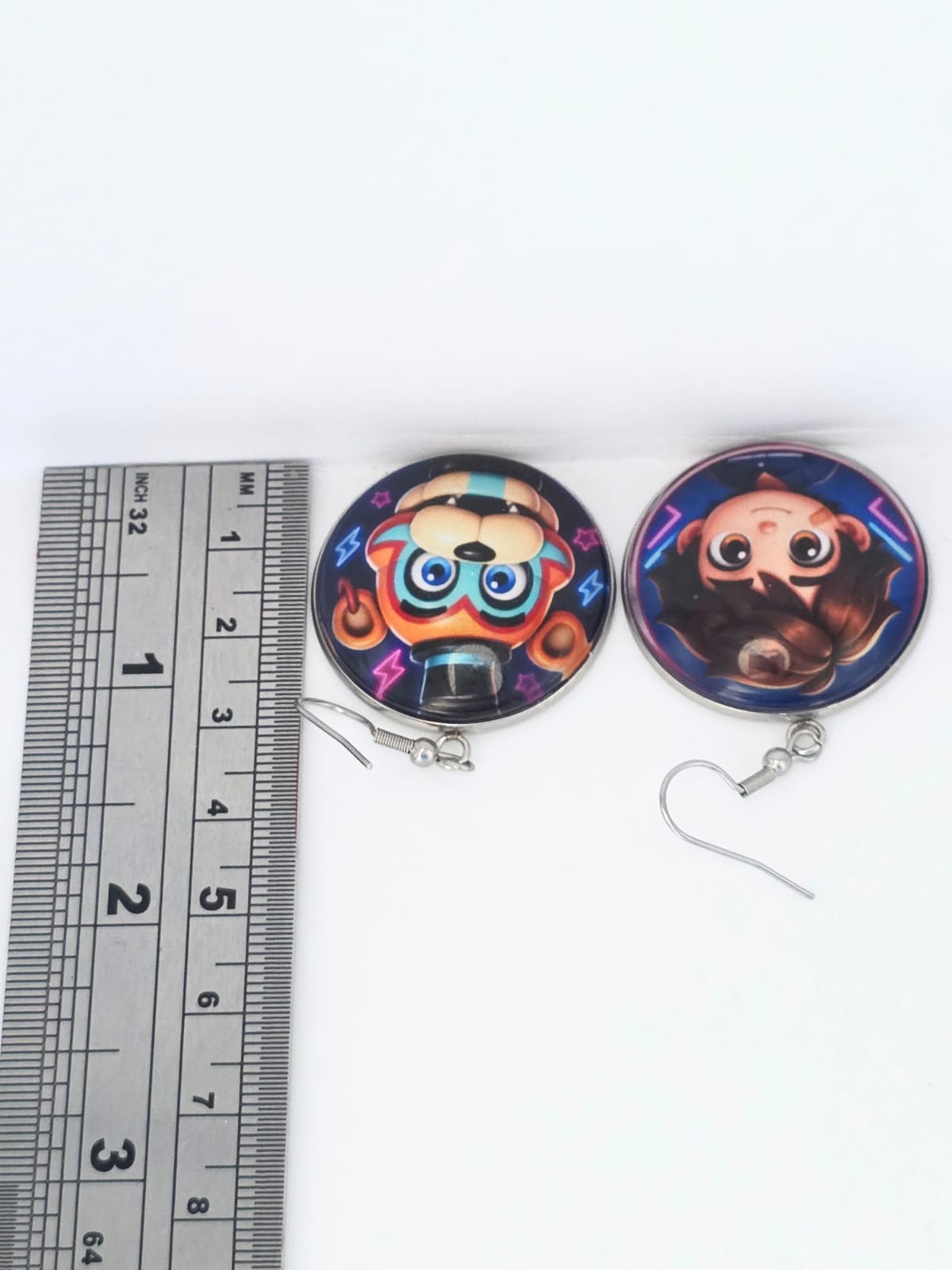 Five Nights at Freddy's: Security Breach Inspired Gregory & Glamrock Freddy Dangle Earrings