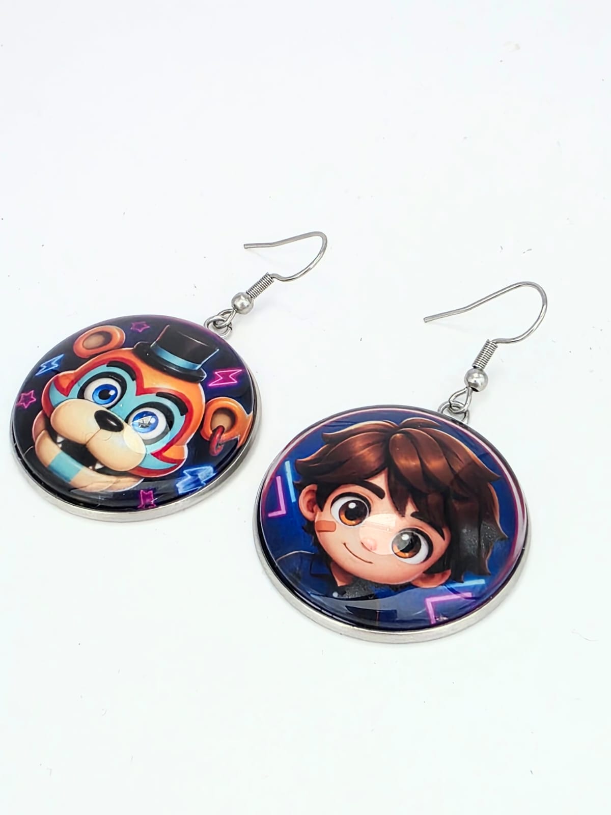 Five Nights at Freddy's: Security Breach Inspired Gregory & Glamrock Freddy Dangle Earrings