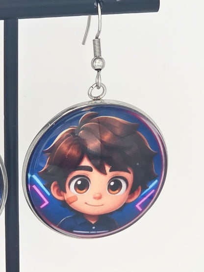 Five Nights at Freddy's: Security Breach Inspired Gregory & Glamrock Freddy Dangle Earrings