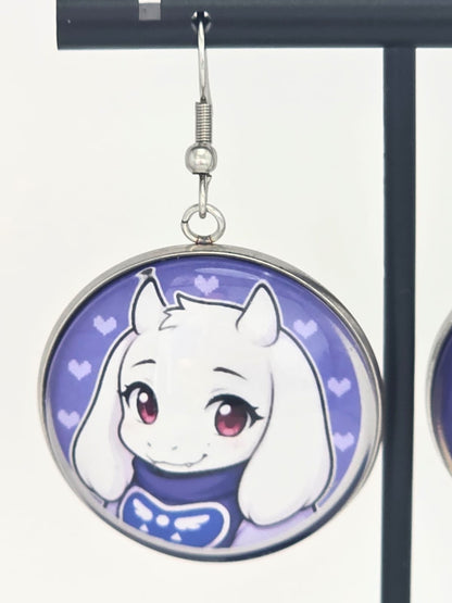 Undertale Inspired Asgore & Toriel Dangle Earrings