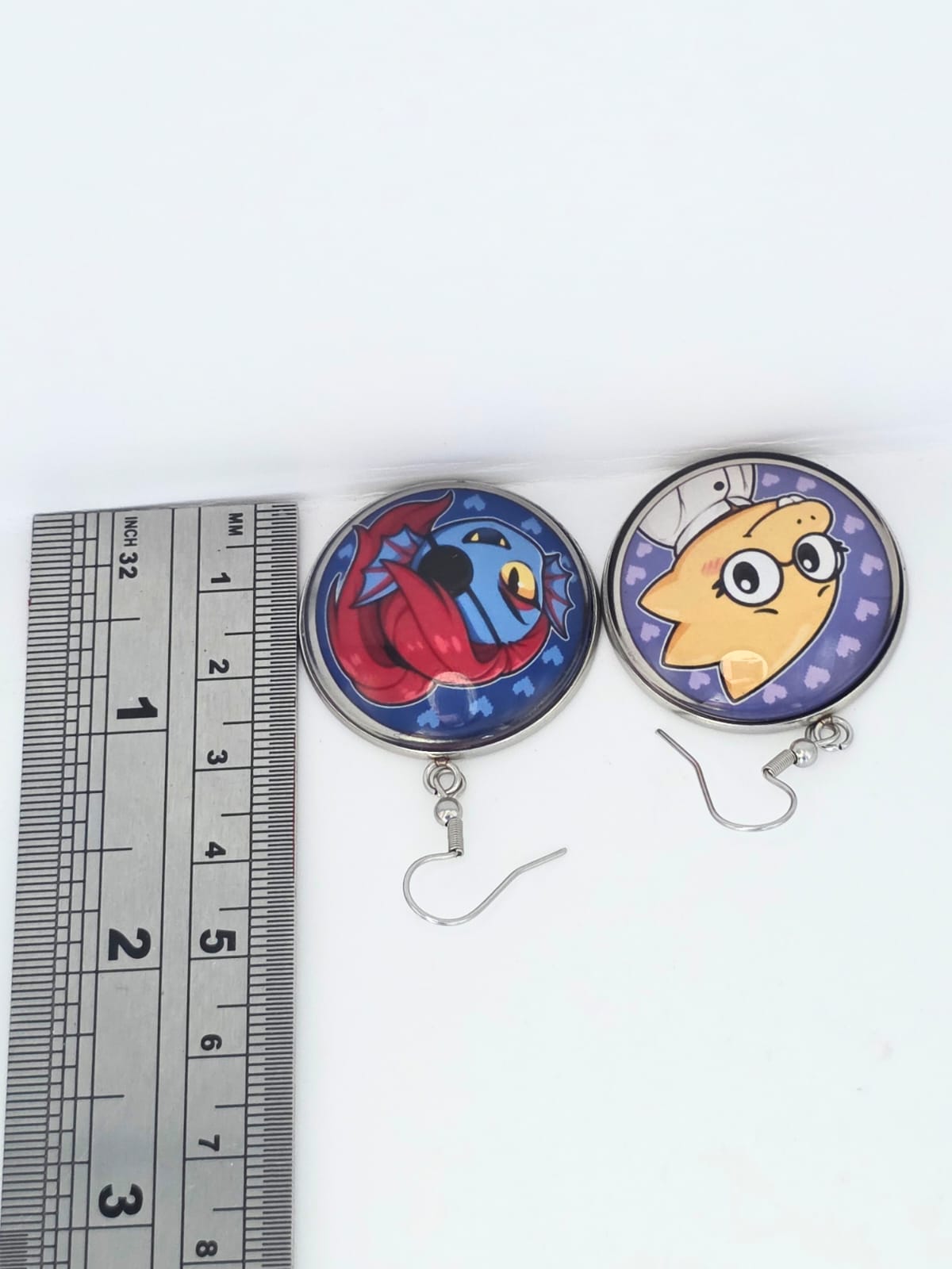 Undertale Inspired Alphys & Undyne Dangle Earrings