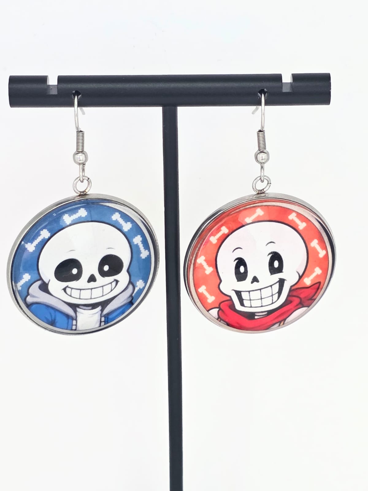 Undertale Inspired Sans & Papyrus Dangle Earrings
