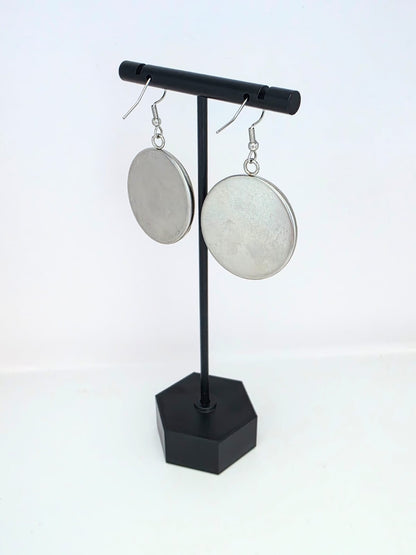 Stardew Valley Inspired Blue & White Chicken Dangle Fish Hook Earrings