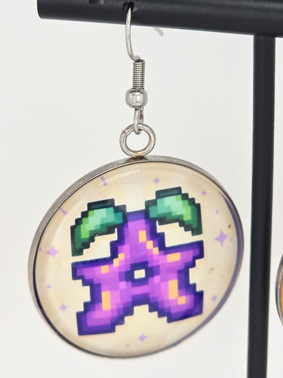 Stardew Valley Inspired Stardrop & Prismatic Shard Dangle Fish Hook Earrings