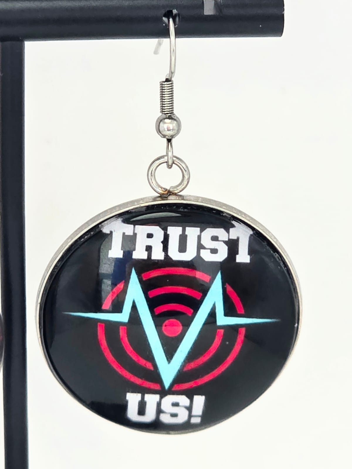 Hazbin Hotel Inspired Vox & Trust Us Dangle Stainless Steel Fish Hook Earrings