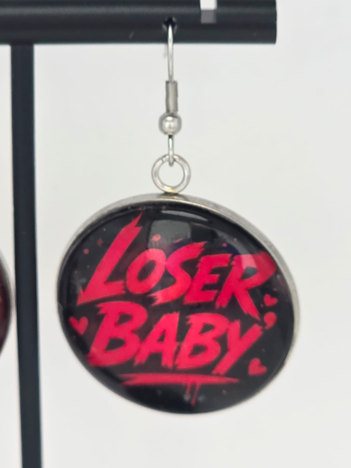 Hazbin Hotel Inspired Husk & Loser Baby Dangle Stainless Steel Earrings