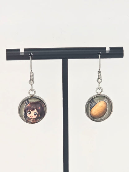 Attack on Titan Inspired Sasha & Potato Dangle Earrings