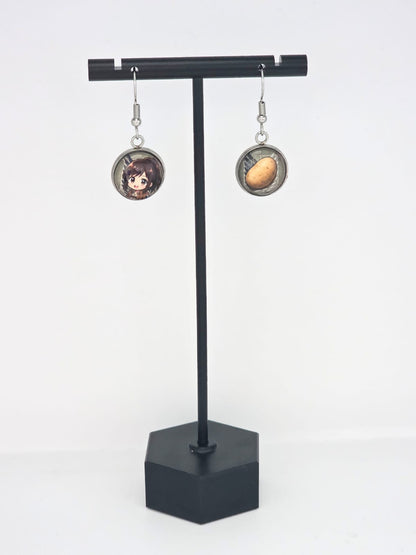 Attack on Titan Inspired Sasha & Potato Dangle Earrings