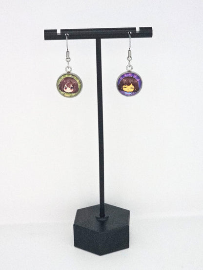 Undertale Inspired Frisk & Chara Dangle Earrings