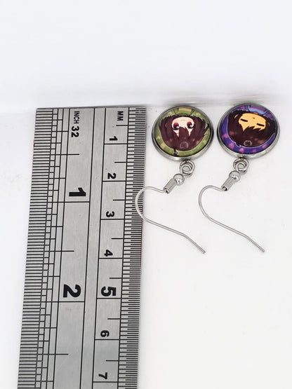 Undertale Inspired Frisk & Chara Dangle Earrings