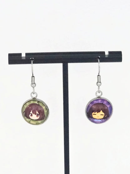 Undertale Inspired Frisk & Chara Dangle Earrings