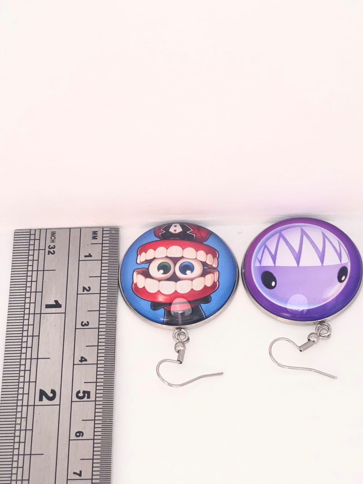 The Amazing Digital Circus Inspired Caine & Bubble Dangle Earrings