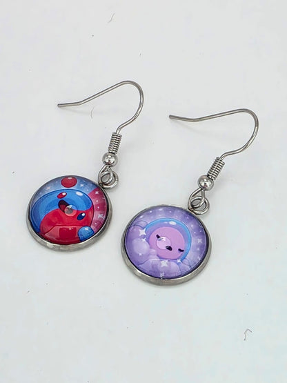 Slime Rancher 2 Inspired Twin Slime & Sloomber Slime Dangle Earrings