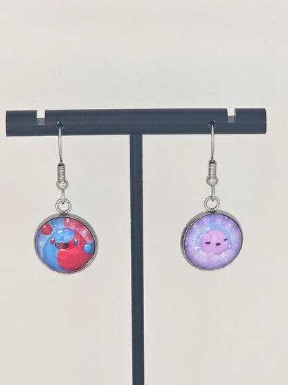 Slime Rancher 2 Inspired Twin Slime & Sloomber Slime Dangle Earrings