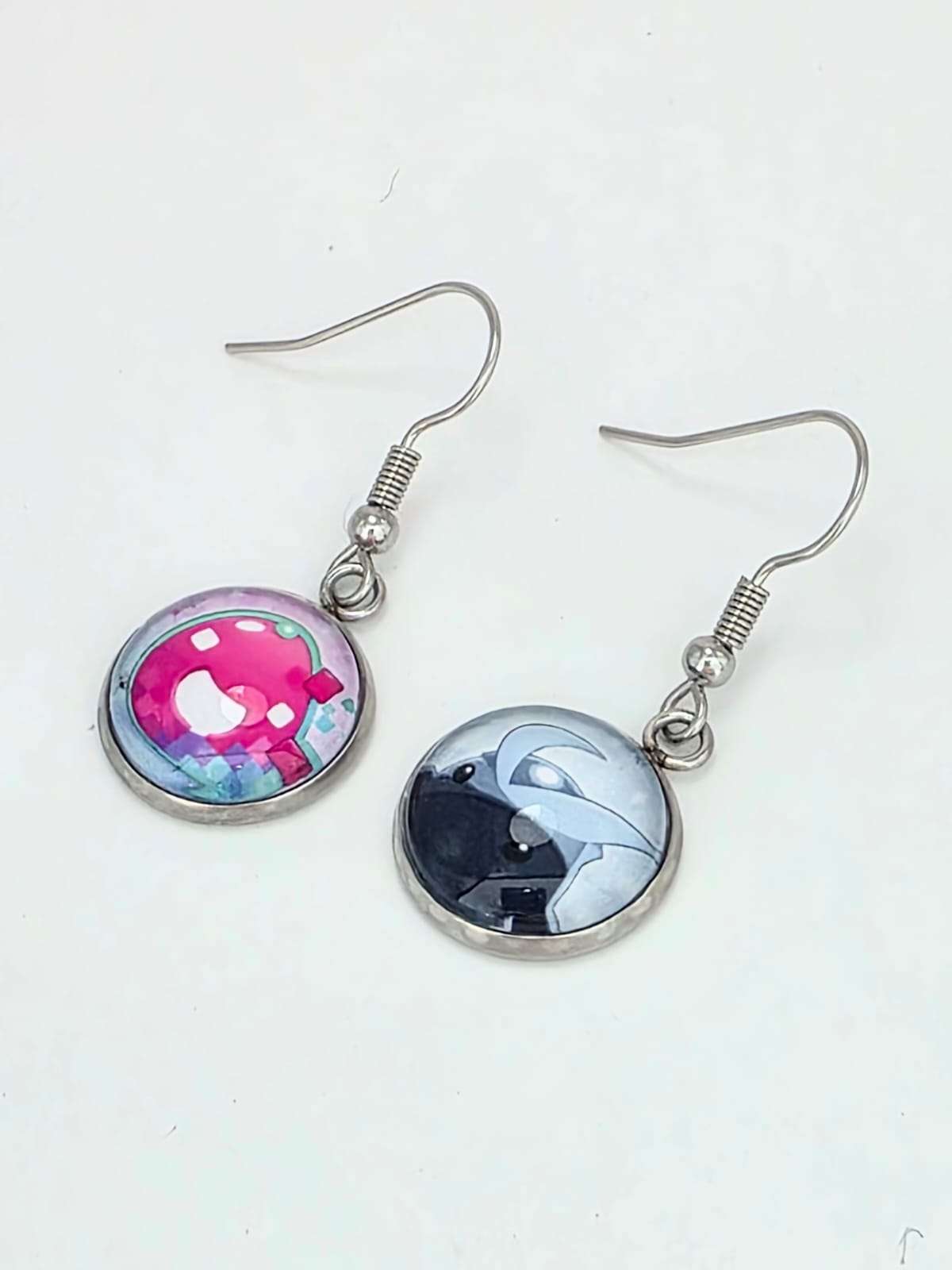Slime Rancher Inspired Quicksilver Slime & Glitch Slime Dangle Earrings
