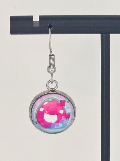 Slime Rancher Inspired Quicksilver Slime & Glitch Slime Dangle Earrings
