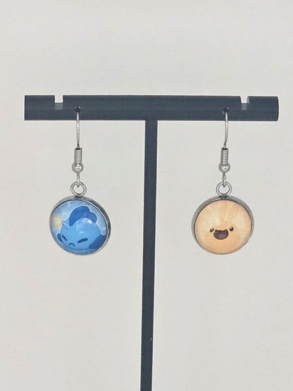 Slime Rancher 2 Inspired Cotton Slime & Angler Slime Dangle Earrings