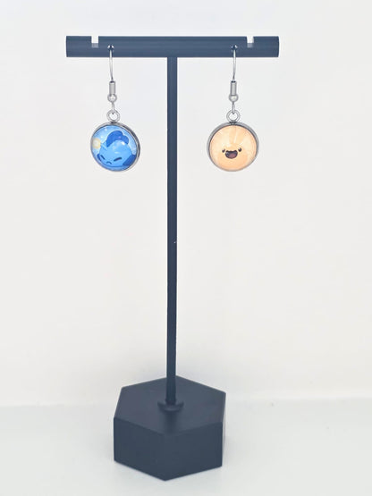 Slime Rancher 2 Inspired Cotton Slime & Angler Slime Dangle Earrings