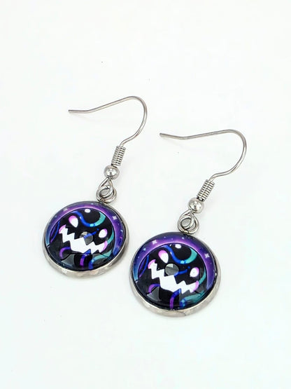 Slime Rancher Inspired Tarr Slime Dangle Earrings