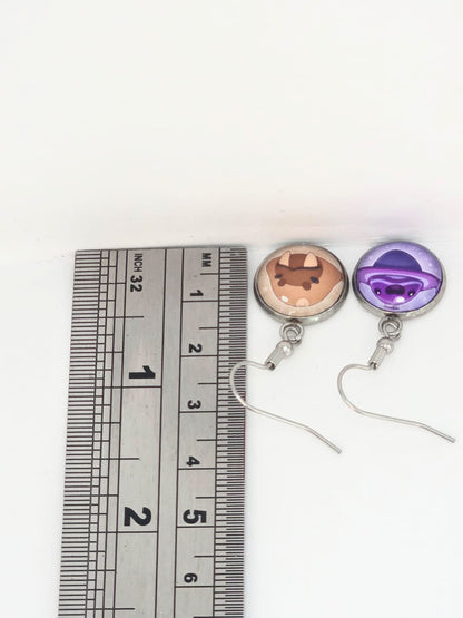 Slime Rancher Inspired Dervish Slime & Saber Slime Dangle Earrings