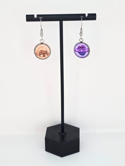 Slime Rancher Inspired Dervish Slime & Saber Slime Dangle Earrings