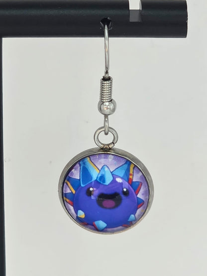 Slime Rancher Inspired Hunter Slime & Crystal Slime Dangle Earrings