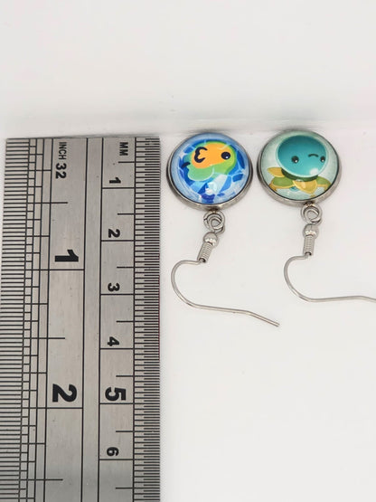 Slime Rancher Inspired Mosaic Slime & Tangle Slime Dangle Earrings