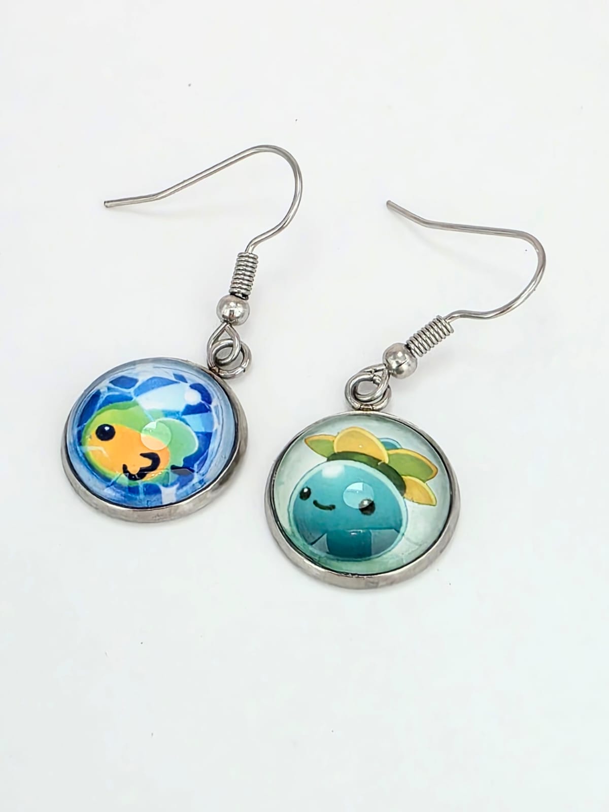 Slime Rancher Inspired Mosaic Slime & Tangle Slime Dangle Earrings