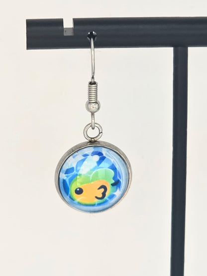 Slime Rancher Inspired Mosaic Slime & Tangle Slime Dangle Earrings